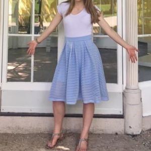 Light Blue Mid-length Skirt